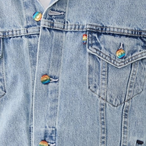 Levi's Liberation Pride Trucker Jean Jacket XXL Very Oversized - Picture 6 of 6